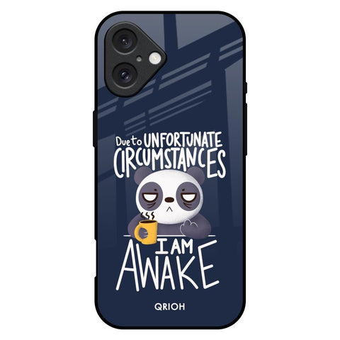 Struggling Panda iPhone 16 Plus Glass Back Cover Online