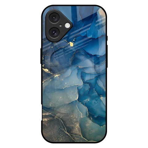 Blue Cool Marble iPhone 16 Plus Glass Back Cover Online