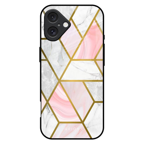 Geometrical Marble iPhone 16 Plus Glass Back Cover Online