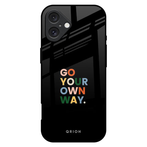 Go Your Own Way iPhone 16 Plus Glass Back Cover Online