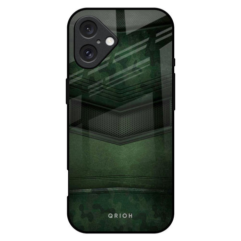 Green Leather iPhone 16 Plus Glass Back Cover Online