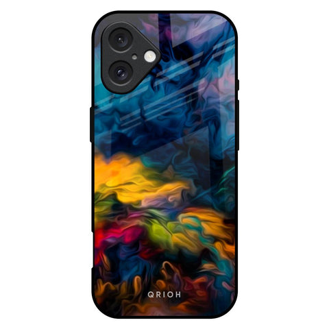 Multicolor Oil Painting iPhone 16 Plus Glass Back Cover Online