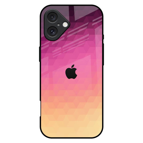 Geometric Pink Diamond iPhone 16 Plus Glass Back Cover Online