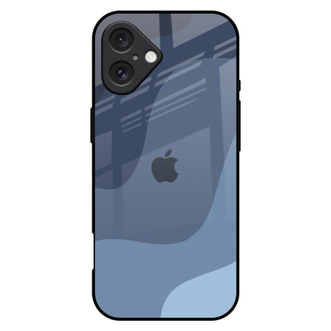 Navy Blue Ombre iPhone 16 Plus Glass Back Cover Online
