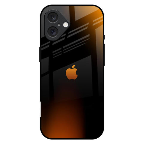 Orange Black Fusion iPhone 16 Plus Glass Back Cover Online