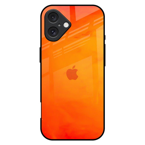 Tangy Orange iPhone 16 Plus Glass Back Cover Online