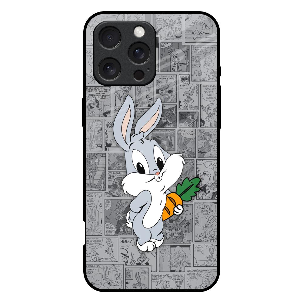 Cute Baby Bunny iPhone 16 Pro Max Glass Back Cover Online