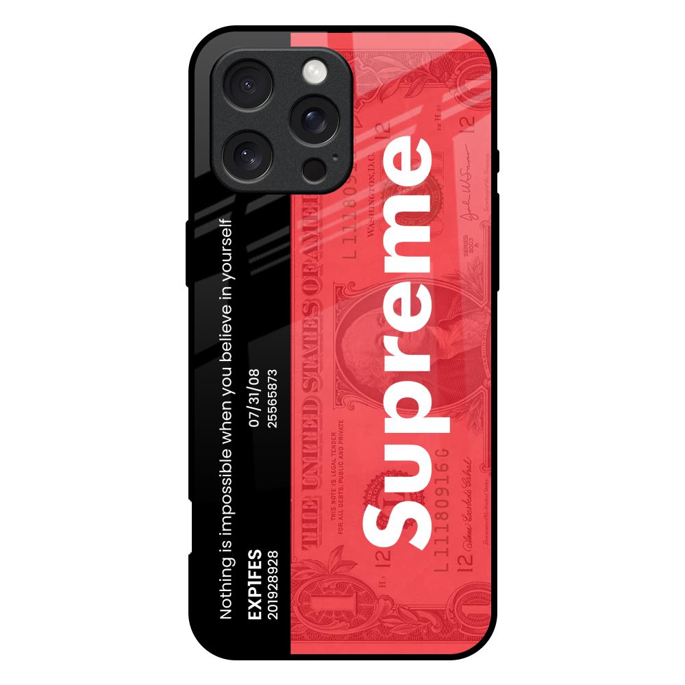 Supreme Ticket iPhone 16 Pro Max Glass Back Cover Online