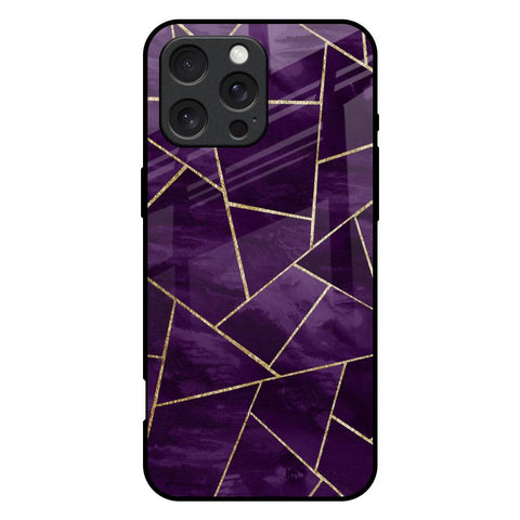 Geometric Purple iPhone 16 Pro Max Glass Back Cover Online