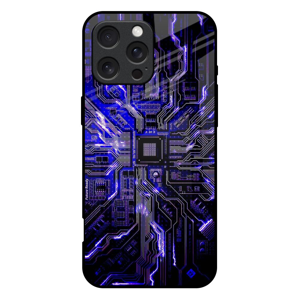 Techno Color Pattern iPhone 16 Pro Max Glass Back Cover Online