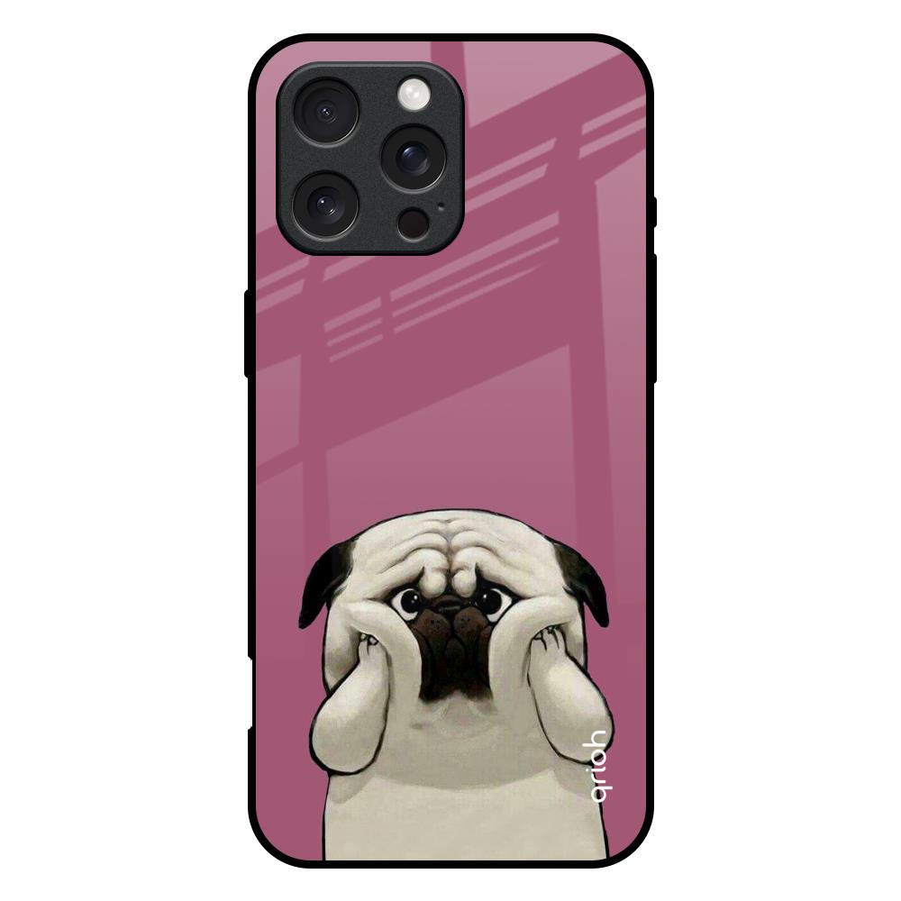 Funny Pug Face iPhone 16 Pro Max Glass Back Cover Online
