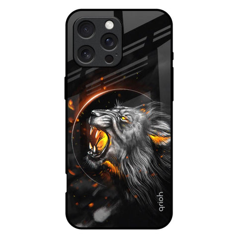 Aggressive Lion iPhone 16 Pro Max Glass Back Cover Online
