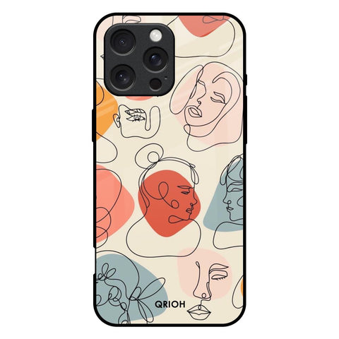 Abstract Faces iPhone 16 Pro Max Glass Back Cover Online