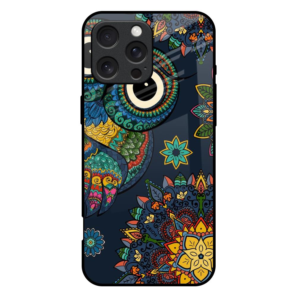 Owl Art iPhone 16 Pro Max Glass Back Cover Online