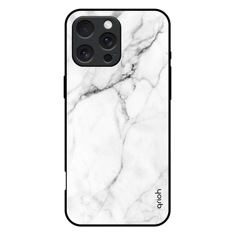 Modern White Marble iPhone 16 Pro Max Glass Back Cover Online