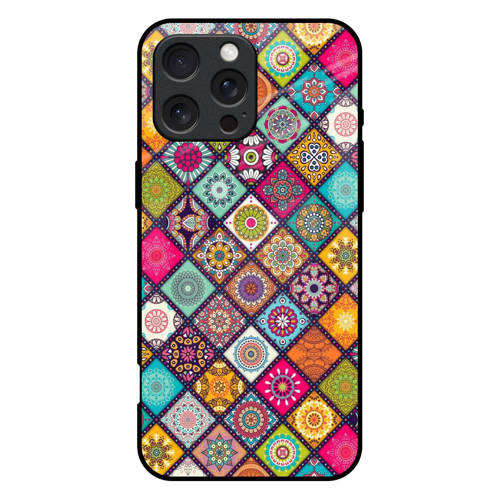 Multicolor Mandala iPhone 16 Pro Max Glass Back Cover Online