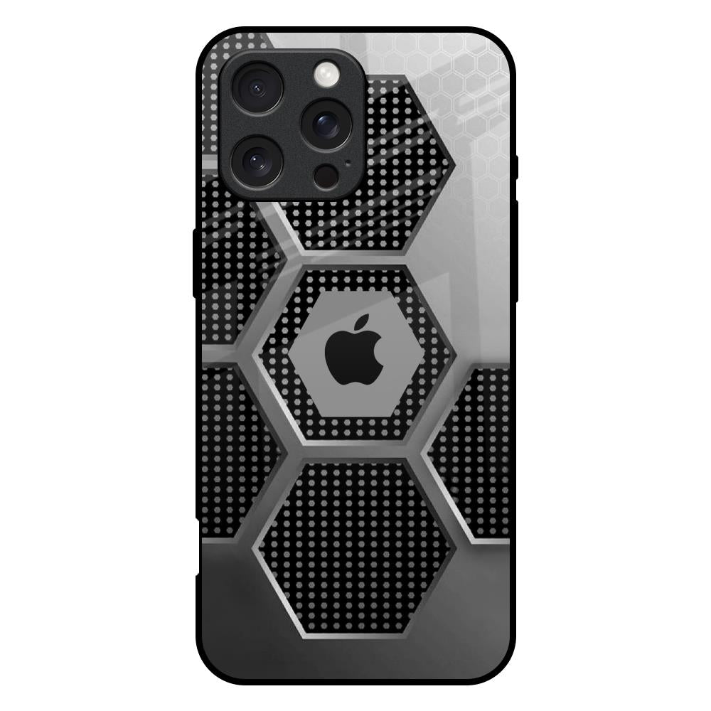 Hexagon Style iPhone 16 Pro Max Glass Back Cover Online