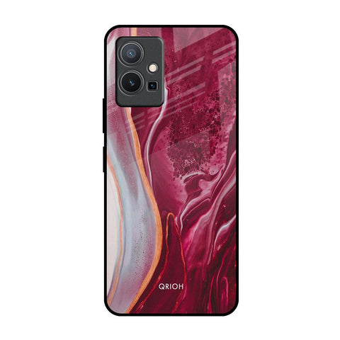 Crimson Ruby IQOO Z6 5G Glass Back Cover Online