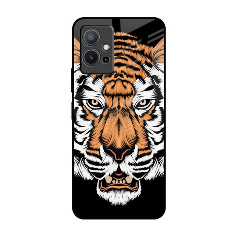 Angry Tiger IQOO Z6 5G Glass Back Cover Online