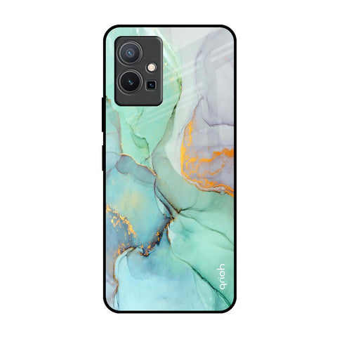 Green Marble IQOO Z6 5G Glass Back Cover Online