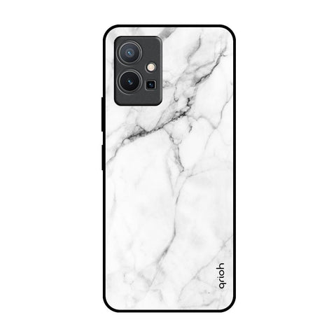Modern White Marble IQOO Z6 5G Glass Back Cover Online