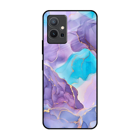 Alcohol ink Marble IQOO Z6 5G Glass Back Cover Online