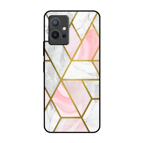 Geometrical Marble IQOO Z6 5G Glass Back Cover Online