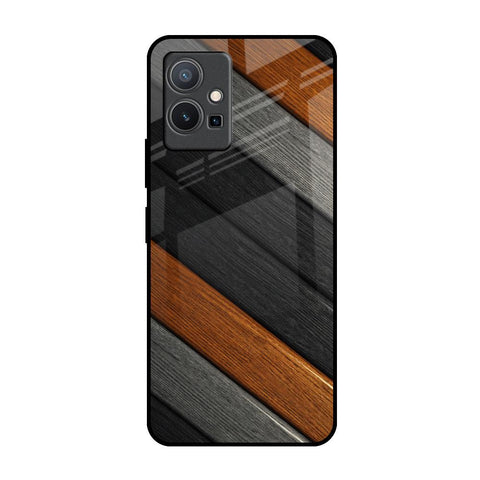 Tri Color Wood IQOO Z6 5G Glass Back Cover Online