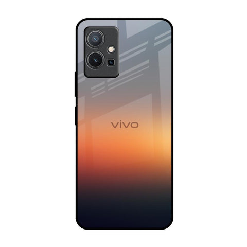 Aesthetic Orange IQOO Z6 5G Glass Back Cover Online