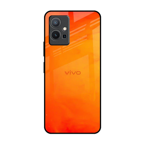 Tangy Orange IQOO Z6 5G Glass Back Cover Online
