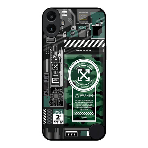Green Camo Circuit Nothing CMF Phone 1 Glass Back Cover Online