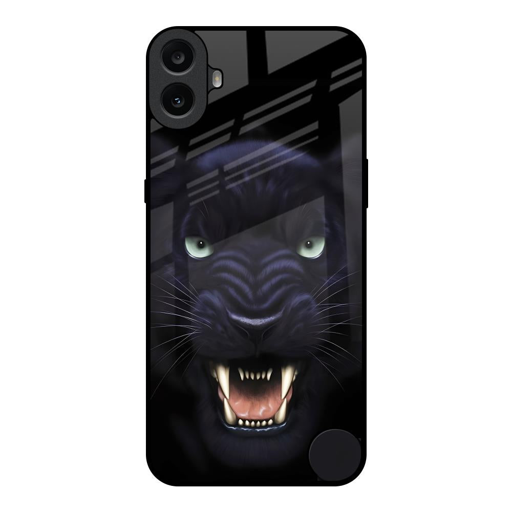 Angry Black Tiger Nothing CMF Phone 1 Glass Back Cover Online