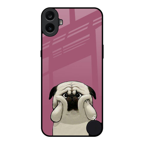 Funny Pug Face Nothing CMF Phone 1 Glass Back Cover Online
