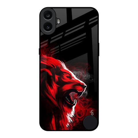 Red Angry Lion Nothing CMF Phone 1 Glass Back Cover Online