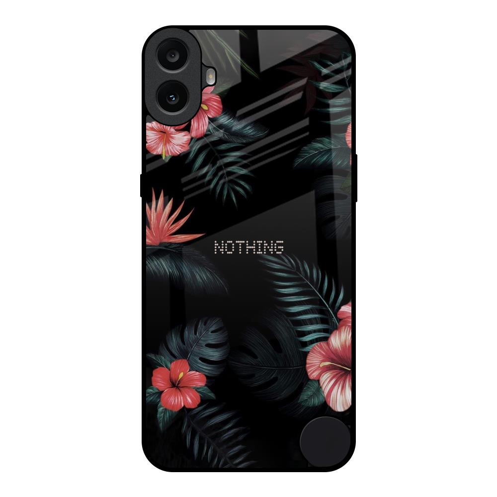 Tropical Art Flower Nothing CMF Phone 1 Glass Back Cover Online