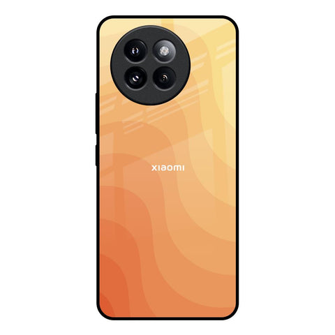 Orange Curve Pattern Mi 14 CIVI Glass Back Cover Online