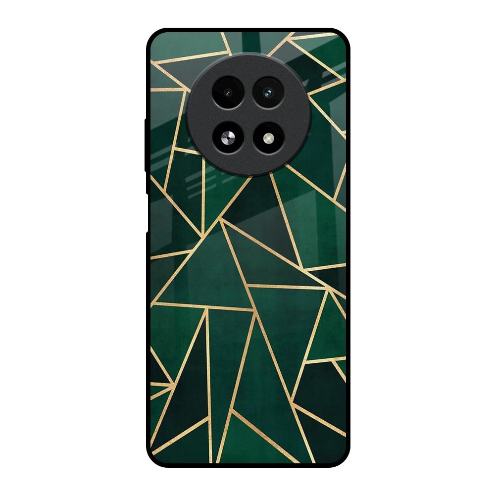 Abstract Green Realme 13 5G Glass Back Cover Online