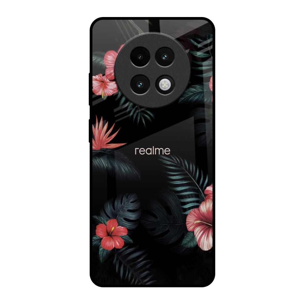 Tropical Art Flower Realme 13 Plus 5G Glass Back Cover Online