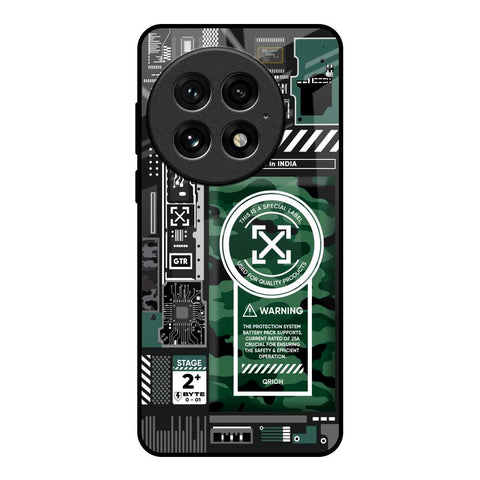 Green Camo Circuit OnePlus 13 Glass Back Cover Online