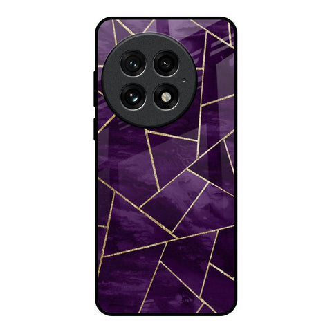 Geometric Purple OnePlus 13 Glass Back Cover Online