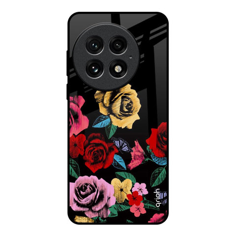Floral Decorative OnePlus 13 Glass Back Cover Online