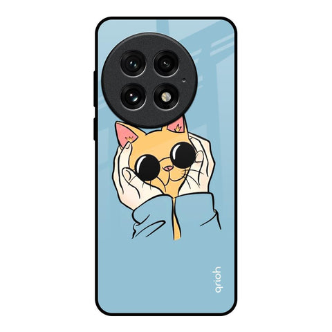 Adorable Cute Kitty OnePlus 13 Glass Back Cover Online