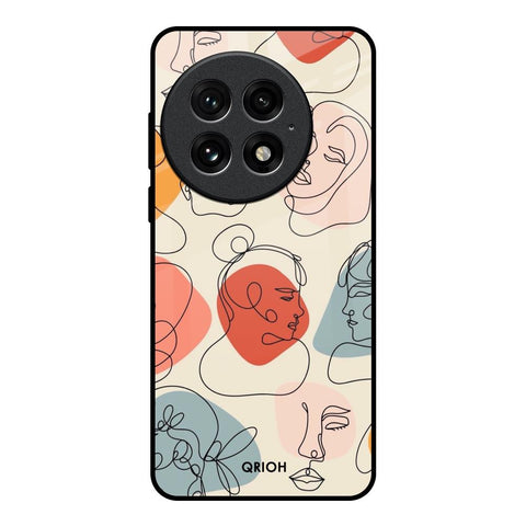 Abstract Faces OnePlus 13 Glass Back Cover Online