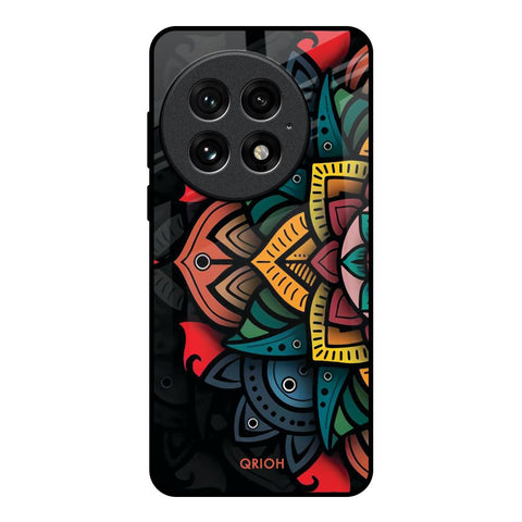 Retro Gorgeous Flower OnePlus 13 Glass Back Cover Online