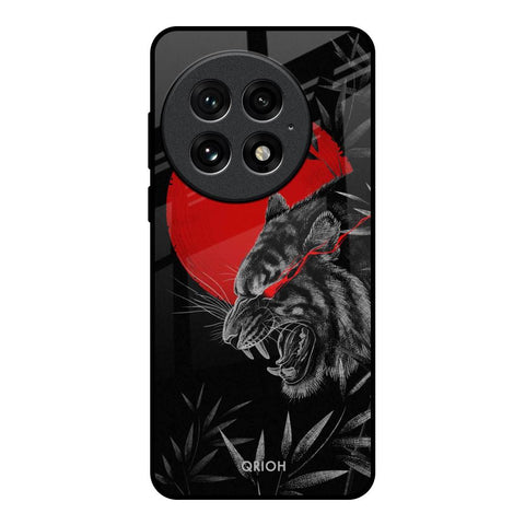 Red Moon Tiger OnePlus 13 Glass Back Cover Online