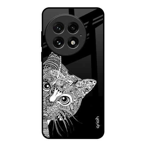 Kitten Mandala OnePlus 13 Glass Back Cover Online