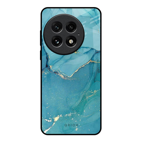 Blue Golden Glitter OnePlus 13 Glass Back Cover Online