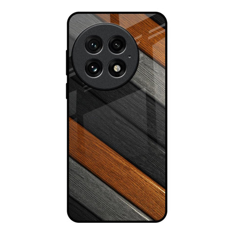 Tri Color Wood OnePlus 13 Glass Back Cover Online