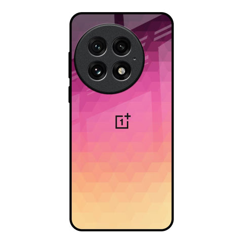 Geometric Pink Diamond OnePlus 13 Glass Back Cover Online