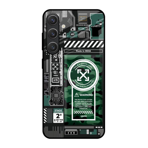 Green Camo Circuit Samsung Galaxy S25 5G Glass Back Cover Online